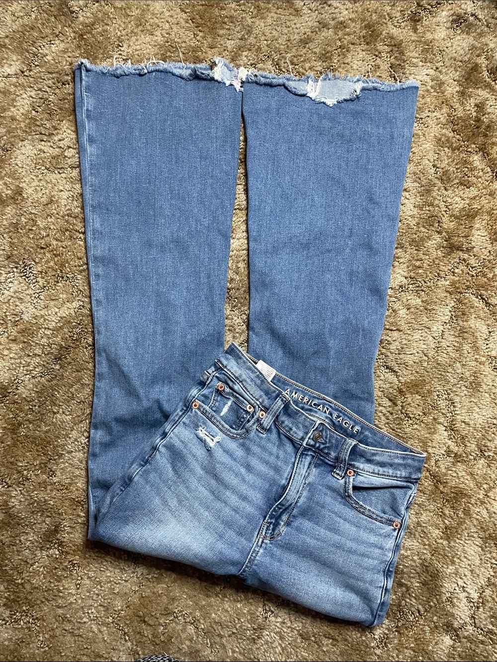 American Eagle Next Level Stretch Super High Rise Flare Jean Size 00